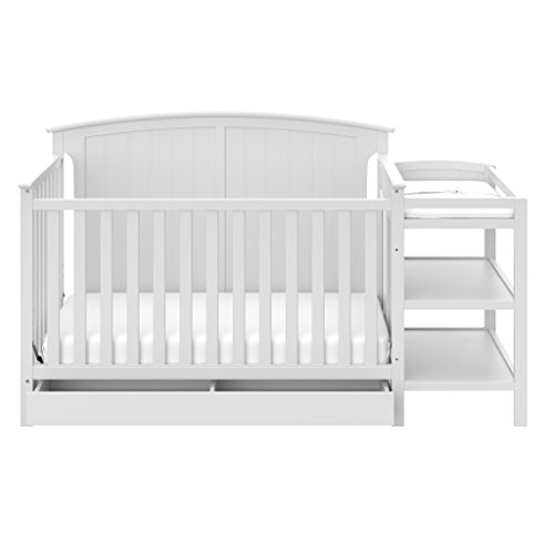 Storkcraft Steveston 5-in-1 Convertible Crib with Drawer White