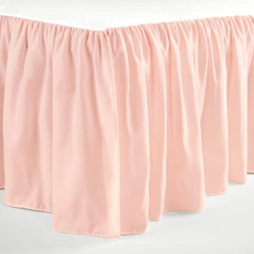 Lush Decor Ruffle Crib Skirt Pink 16 Drop 1