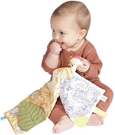 Deer One Soft Activity Crinkle Book with Squeaker and Mirror