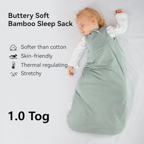 BubblePanda Bamboo Rayon Sleep Sack 0-6 Months 2-Way Zipper