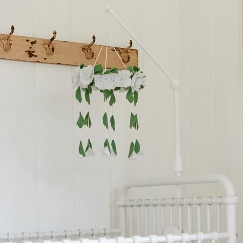 Baby Crib Mobile Arm Holder - Natural Beechwood 31 Inch White
