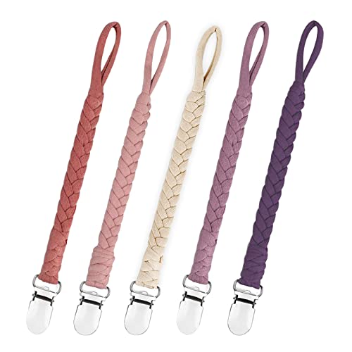 Braided Pacifier Clips for Baby - Unisex Design