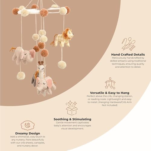 Crane Baby Safari Ceiling Hanging Decor 11 x 28