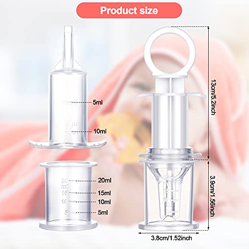 Nuanchu 3 Pcs Baby Feeding Syringe with Nipple and Pacifier