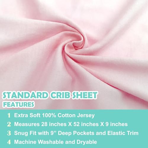 American Baby Company 100 Cotton Fitted Crib Sheet 52 x 28