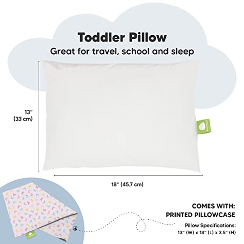 KeaBabies Toddler Pillow with Pillowcase - 13x18