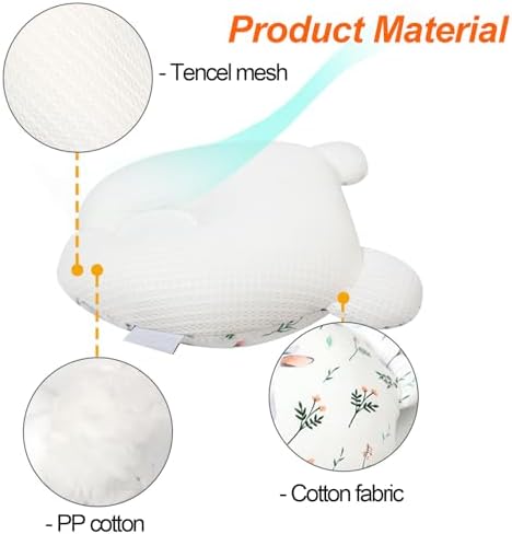 ParkistStar Baby Breathable Travel Pillow with Bear Shape