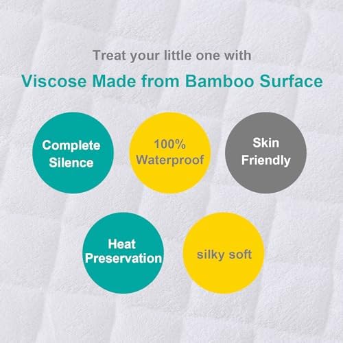 Biloban Waterproof Bassinet Mattress Pad Cover 2 Pack 1