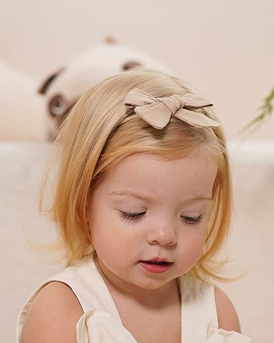 Jollybows 12PCS Baby Girls Hair Bows Elastic Headband