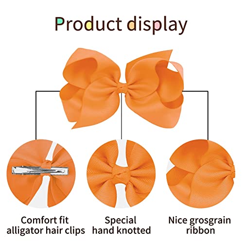 Oaoleer 40Pcs 45 Inch Hair Bows Clips Grosgrain Ribbon