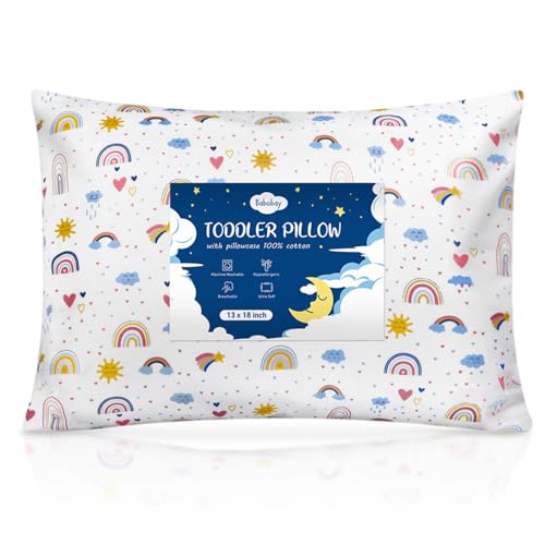 Babebay Toddler Pillow 13x18 with Cotton Cover
