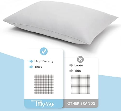 TILLYOU Toddler Pillowcase 2 Pack with Envelope Closure Gray