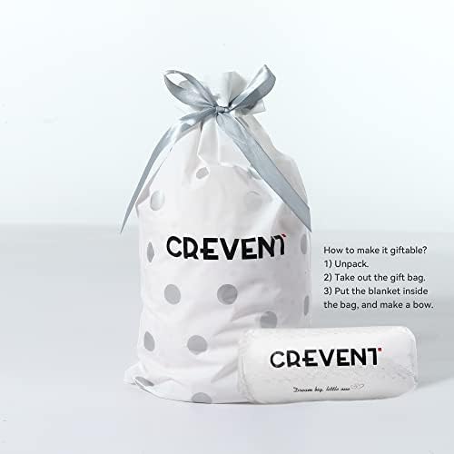 CREVENT 30X40 Fluffy Warm Baby Blanket for Boys - Grey Cloud