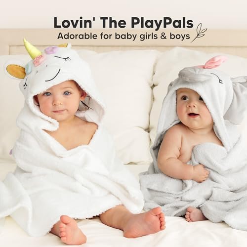 KeaBabies Organic Hooded Baby Towel for Boys Girls