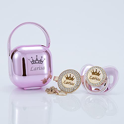 MIYOCAR Personalized Bling Pacifier Box and Set 1