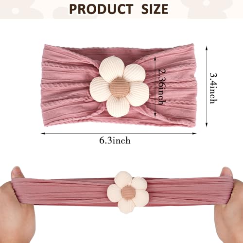 3 Pcs Baby Flower Headbands for Girls