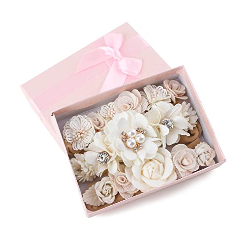 Cherrboll 3PCS Baby Girl Headbands with Flowers