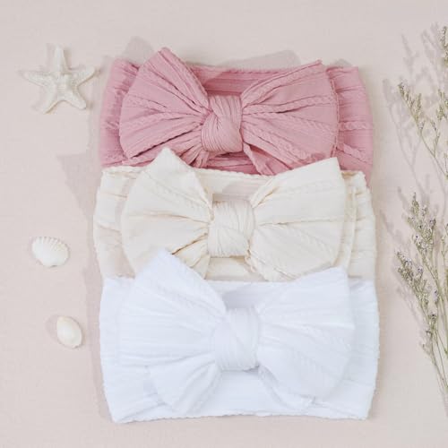 CELLOT 6 Pcs Double Bow Soft Headbands for Baby Girls