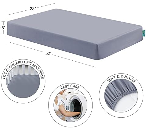 Biloban 3-Piece Toddler Sheet Set Microfiber Grey 1