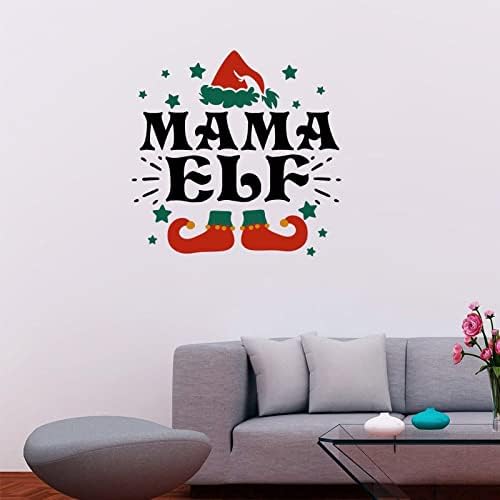 Mama Quote Wall Decal Christmas Elf Inspirational Sticker