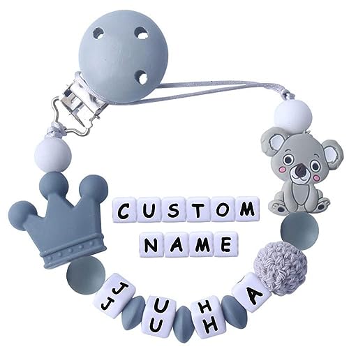Personalized Koala Pacifier Clip with Baby Name 1