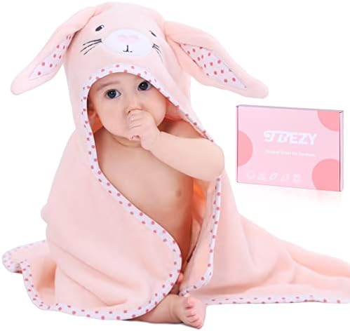 TBEZY Baby Hooded Towel with Bunny Design 1