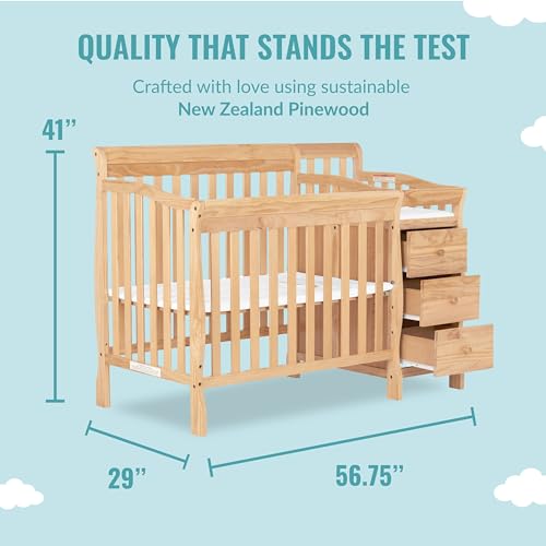 Dream On Me Jayden 4-in-1 Mini Convertible Crib and Changer 1