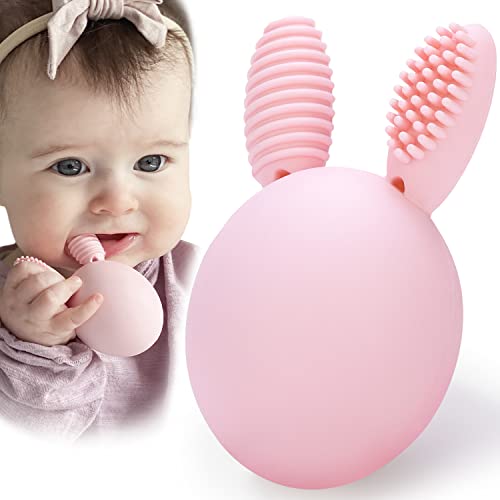Bunny Eggy Teether Pink Safety Toy for Babies