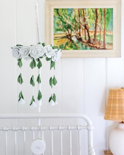 Baby Crib Mobile Arm Holder - Natural Beechwood 31 Inch White
