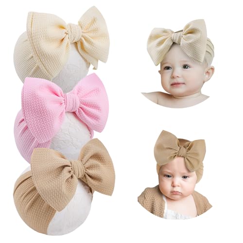 YanJie Soft Stretchy Baby Girl Headbands 3PCS