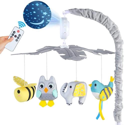 Baby Crib Mobile with Music Lights and Remote Control 1