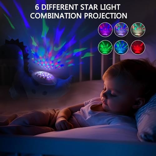 Wiqins Baby Sleep Soother with Cry Sensor and Dinosaur Night Light