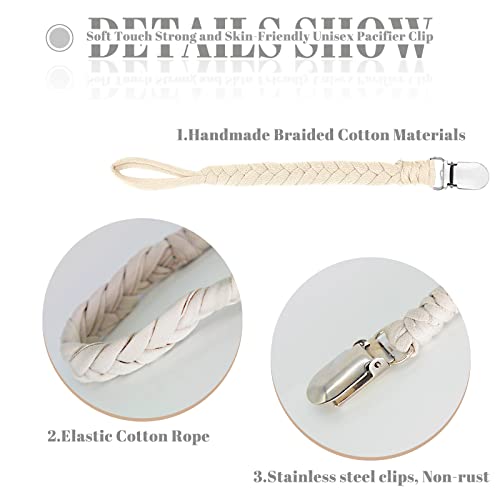 Braided Pacifier Clips for Baby - Unisex Design