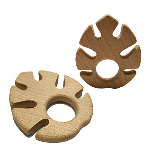 Alenybeby 10pcs Natural Wooden Teething Toys Animal Set