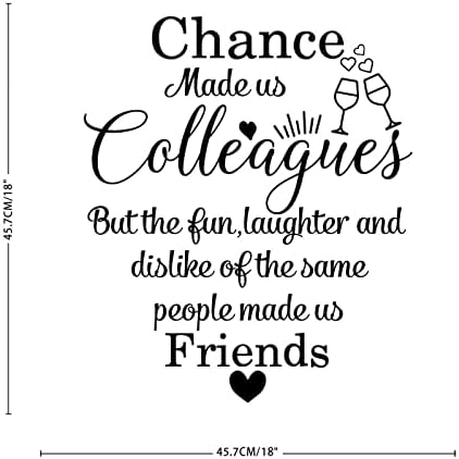 Chance Made Us Colleagues Wall Decal 18in Reusable