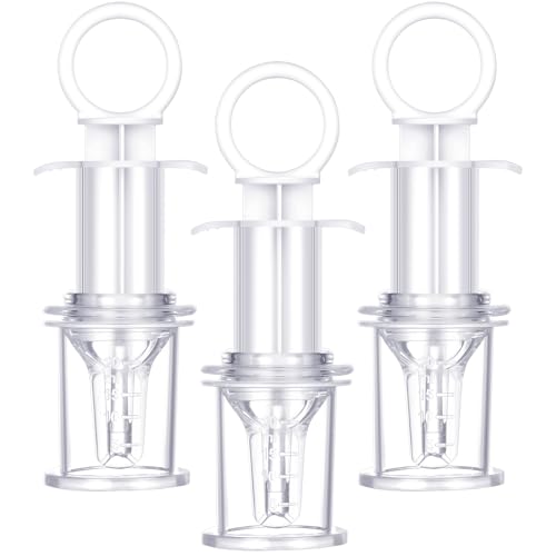 Nuanchu 3 Pcs Baby Feeding Syringe with Nipple and Pacifier
