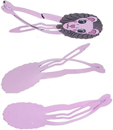 inSowni 2 Inch Snap Hair Clips with Animal Glitter for Baby Girls
