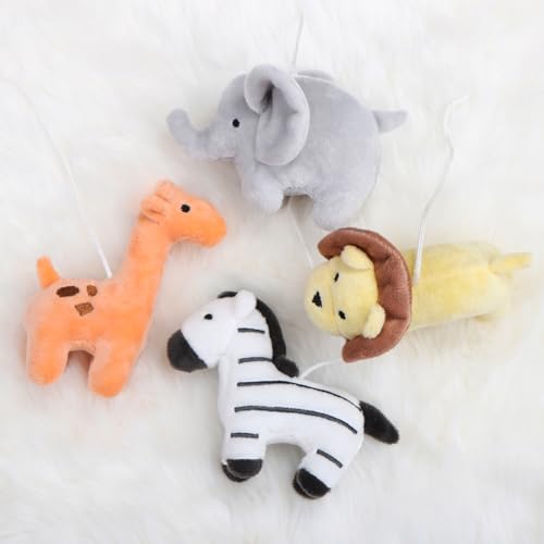 The Peanutshell Crib Mobile - Musical Safari Animals with 12 Lullabies
