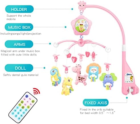 Caterbee Baby Crib Mobile with Light and Music