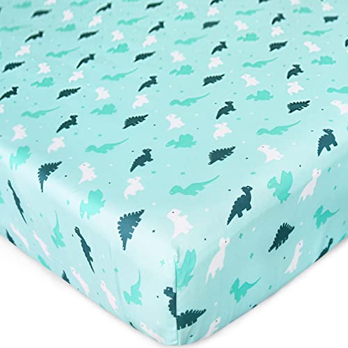 SPRINGSPIRIT Crib Sheets 2-Pack Dinosaur Ocean Print