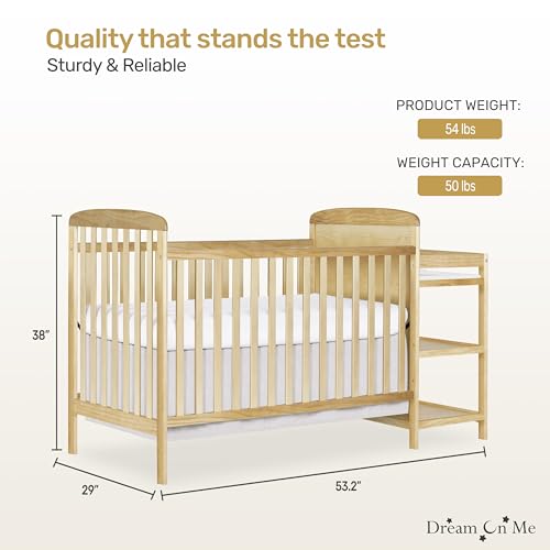 Dream On Me Anna 3 in 1 Crib with Changing Table