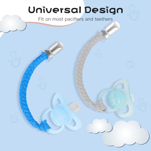 Pokipaw 6-Pack Pacifier Clip for Boys and Girls