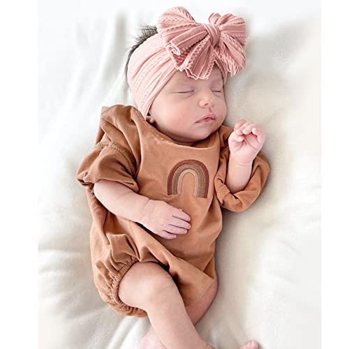Niceye Soft Stretchy Nylon Baby Headbands with Bows - Pack of 6 1