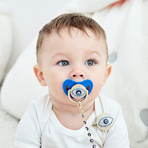 MIYOCAR BPA Free Pacifier Clip Set with Gold Silver Design
