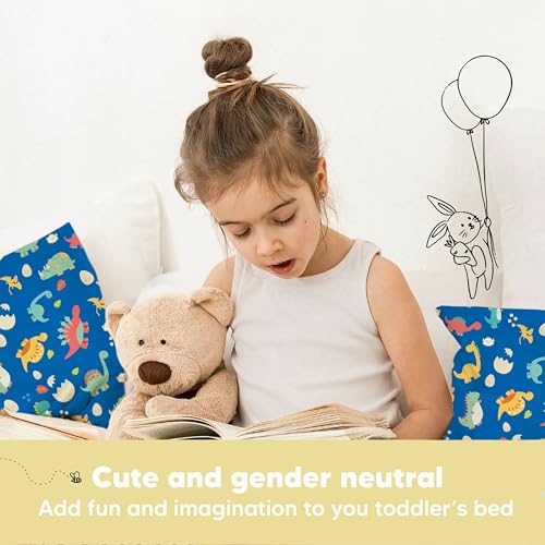 KeaBabies Toddler Pillow - 13x18 DinoWorld Organic Cotton