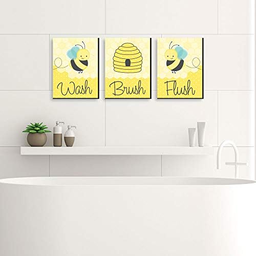Big Dot of Happiness Honey Bee Wall Art Set