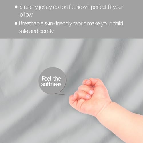 Biloban Thin Toddler Pillow 13x18x12 Gray