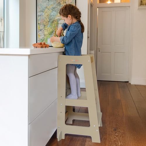 Stepup Baby Toddler Tower - Adjustable Height Step Stool with Safety Rail 1