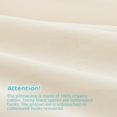 LOFE Organic Pillow with Pillowcase - 16x22 Kids Pillow