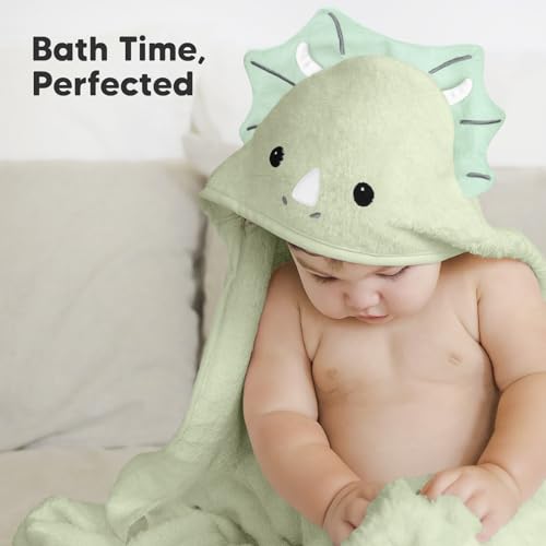 KeaBabies Hooded Baby Towel - Bamboo Viscose Soft Absorbent